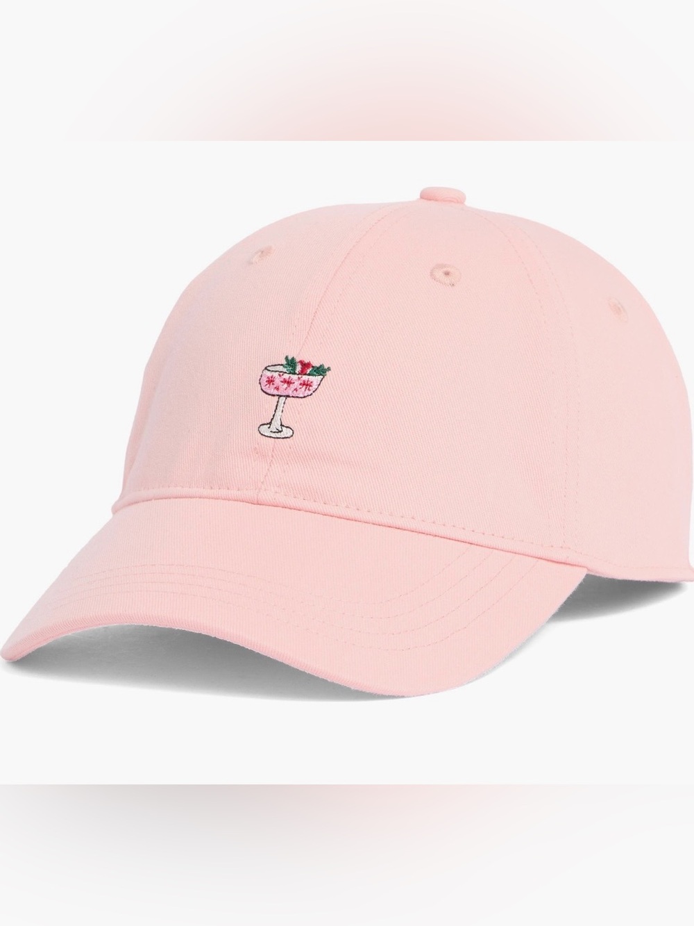 New!^^ Pink /Coral Embroidered Cocktail 🍸Baseball Cap